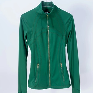 Veste de yoga à fermeture éclair intégrale pour femme, haut de sport extensible pour la gym, l'entraînement, la course à pied - Product Image 1