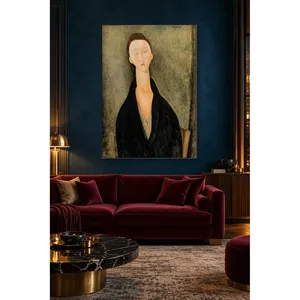 Fida Modigliani Lunia Czechowska avec col long, impression sur toile - Product Image 2