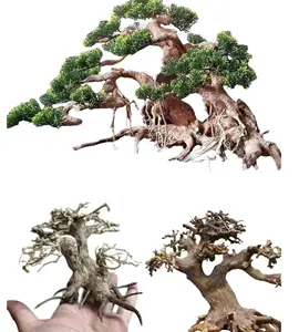 Üretici toptan Modern kapalı plastik yapay palmiye bitki ağacı manyetik kaldırma yüzen reçine Bonsai 4W