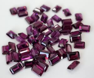 Grenat Rhodolite rose naturel coupe octogone 6x8mm à facettes-grenat Rhodolite rose en vrac pierre précieuse de qualité supérieure - Product Image 3