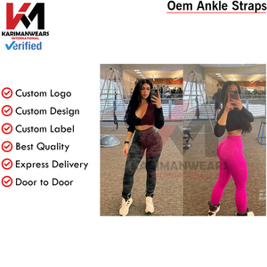 Correas Ajustables para Tobillos y Muñecas con Acolchado de Neopreno y Anillo en D, Perfectas para Ejercicios de Glúteos, Piernas y Máquinas de Cable - Product Image 5