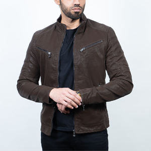 Chaquetas de Cuero para Hombre de Fábrica Pakistaní, Chaqueta de Cuero Genuino con Cierre, Estilo Urbano y Moderno - Product Image 3