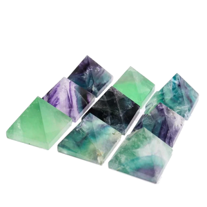 High Quality <b>Feng</b> <b>Shui</b> <b>Crystal</b> Pyramid Natural Rainbow Fluorite Stone Hand-Carved Healing Agate Pyramids Wholesaler Gemstone - Product Image 6