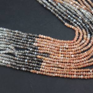 Cuentas sueltas de Rondelle facetadas de piedra lunar Goldensheen de la mejor calidad, 3,5-4,5mm, nueva tendencia, cuentas para hacer joyas de moda - Product Image 5