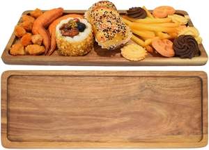 1 paquet de plateaux de service en bois d'acacia (14x5.5 pouces)-Plateaux rectangulaires pour la décoration intérieure et la nourriture, y compris les légumes et les fruits - Product Image 3