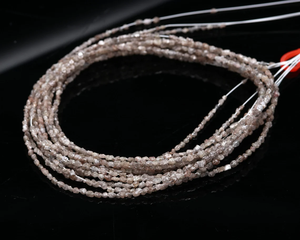 Champagne diamant perles brin lâche brut brut pierre non coupée fabrication de bijoux 15 pouces de Long 100% naturel 2.5-4mm LUSTRE marque troisième - Product Image 1