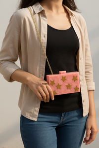 Bolso de Mano de Lujo Hecho a Mano, Duradero, Ecológico, Ligero, de Madera y Resina, con Diseño de Puntos, Cadena Cruzada, Logotipo Personalizado, Bolso de Noche - Product Image 2