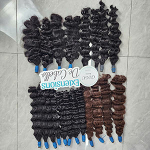 Cheveux en vrac noirs, fabriqués à partir de cheveux humains vietnamiens 100%, haute qualité, nouveau produit, Vietnam, 100 grammes, 26 pouces, cheveux vierges, cheveux bouclés - Product Image 3