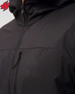 Chaqueta para correr Softshell fina con logotipo personalizado para hombre 2024 con capucha impermeable con cremallera rompevientos formal para deportes al aire libre - Product Image 5