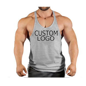 Camiseta sin mangas OEM personalizada con logotipo musculoso para gimnasio, entrenamiento, Fitness, alta calidad, 100% algodón, camiseta sin mangas con tirantes para hombre, OEM personalizada - Product Image 5