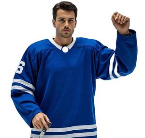 Meilleur prix séchage rapide à manches longues vêtements de sport d'entraînement personnalisable équipe Sublimation impression Logo blanc maillot de Hockey sur glace 2025 - Product Image 1