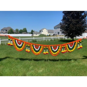 Jumbo Marigold Jasmine Toran Garland Indian Wedding Decoration Telón de fondo Diwali Decor Varalakshmi Pooja Día de los muertos Dholki - Product Image 1