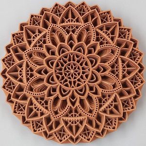 Arte Mural Mandala Moderno en MDF para Interiores de Hogar Contemporáneo con Estilo Espiritual Minimalista - Product Image 2