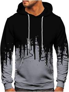 Sweat à capuche en polaire pour hommes Pull à manches longues avec dégradé de couleur pour hommes Tops Blouse Hoodies Pullover Sports industry - Product Image 6