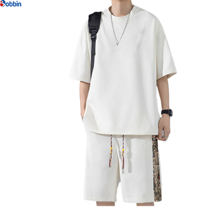 Nuevo Conjunto Deportivo Corto para Hombre, Tallas Grandes, Personalizable, Cómodo y Transpirable, Unisex, con Logotipo Personalizado, Pantalones Cortos de Algodón - Product Image 3