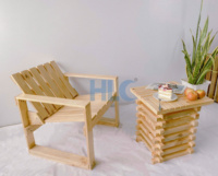 Vente en gros Table et chaises d'extérieur en acacia Ensemble de table d'extérieur Ensemble de table de jardin solide et durable Fabriqué au Vietnam Prix bon marché