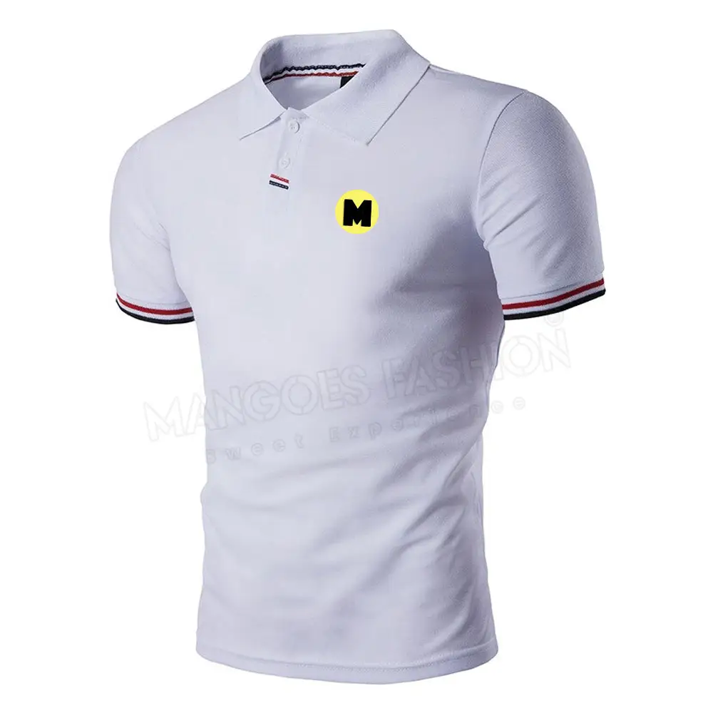 Unique Simple Design Polo T Shirt For Men Solid Color Custom Logo Cotton Polyester Polo T Shirt
