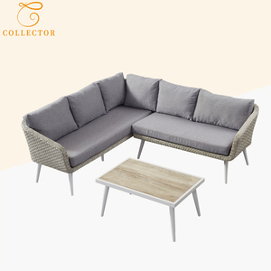 Modern Minimalist L-Shape Corner Sofa Set Hand Woven <strong>Rattan</strong> Wicker Factory Direct for Hotel Garden Outdoor <strong>Furniture</strong> for Park - Product Image 1