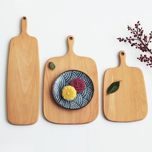 Plats en bois naturel pour la nourriture meilleur prix dîner plateau de service planche avec poignée logo personnalisable disponible - Product Image 2