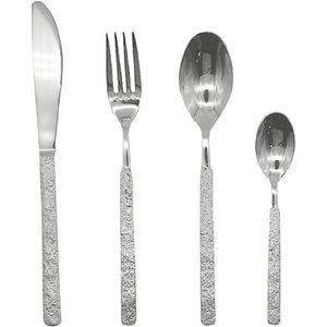 Couverts en métal de finition or de qualité supérieure de créateur fait main avec long manche rond ensemble de couverts de vente d'usine indienne - Product Image 6