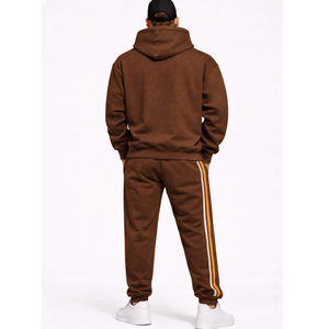 Conjunto Deportivo de Invierno Personalizado para Hombre, Parte Superior e Inferior Gruesas, Tejido Cálido y Suave, Resistente al Viento, Perfecto para Correr, Trotar, Entrenar, Atuendo Informal - Product Image 2