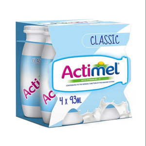 Pour Danone Actimel 1.5% Lait fermenté aromatisé à la fraise 100g pour adultes enfants bébés emballage en vrac - Product Image 1