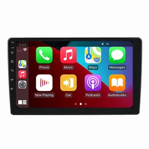 Pemutar DVD mobil 2din 9 inci Android, Radio otomatis layar pemutar DVD mobil untuk apple Carplay Stereo Android Radio mobil elektronik otomatis