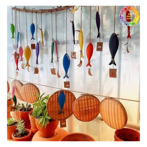 Tenture murale de poisson en bois pour bricolage, poisson en bois sculpté non fini prêt pour la peinture, l'artisanat, la décoration intérieure, le poisson en bois pour l'exportation - Product Image 1