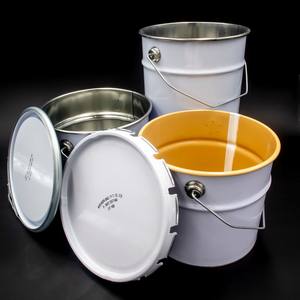 Seaux coniques en tôle de qualité supérieure, 180 mm, avec couvercle à pression, couvercle à anse ou couvercle à loquet, capacité totale de 3,4 à 5,7 litres - Product Image 3