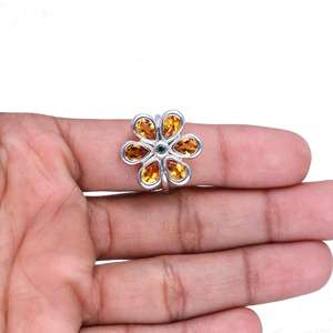 Anillos de diseñador de plata de ley sólida 925, piedras preciosas de citrino naturales hechas a mano, joyería fina para bodas, la última joyería semipreciosa - Product Image 3