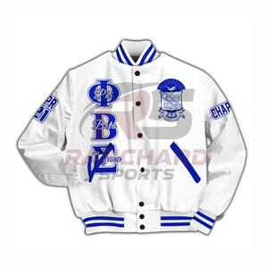 Men's Letterman Fraternity Greek Wear Jacket Eco-Friendly Quick Dry Front Logo Customizable Colors & Sizes Winter Varsity Jacket - Product Image 1