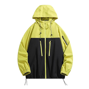 Veste d'extérieur à blocs de couleurs avec coque dure coupe-vent et imperméable aux couleurs contrastées pour l'alpinisme - Product Image 3