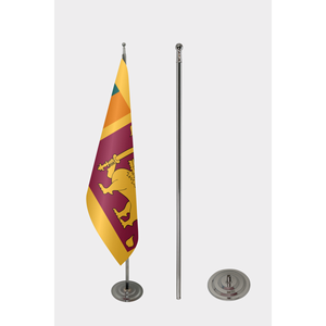 Drapeau officiel de l'île du Ceylan pour intérieur - Impression numérique, mât en aluminium, 3x5 pieds, en nylon et soie, pour l'assurance automobile, l'éducation et les agences de voyage - Product Image 2
