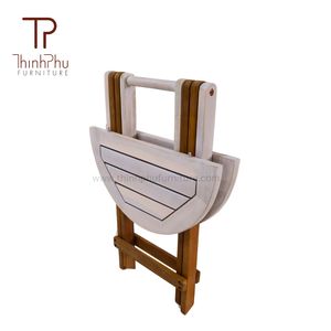 Meilleure vente de table pliante en bois d'acacia au design contemporain pour les repas en plein air portables pour les cours intérieures britanniques et américaines Hôtels Villas - Product Image 1