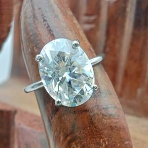 Juego de anillos de compromiso y boda de plata 100% de moda garantizada con satisfacción 925 personalizada con moissanita VVS y diamante para fiestas - Product Image 5