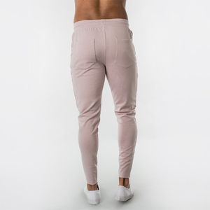Pantalones de chándal de algodón 100% personalizados para hombre, pantalones para correr en el gimnasio, diseño de logotipo personalizado, bolsillos laterales, pantalones transpirables de Color sólido para hombre - Product Image 4