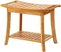 Gran oferta, taburete de ducha de bambú de madera de caoba Sungkai de teca clásico moderno, silla de baño 100% para sala de estar pequeña y grande - Product Image 2