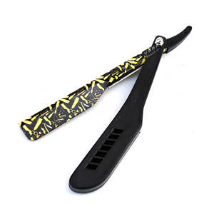 Rasoir droit professionnel pour barbier, en acier inoxydable, pliable, rasoir classique pour rasage humide, façonnage de la barbe, résultats de toilettage - Product Image 1