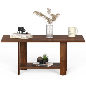 BLUEWUD Osnale madera de ingeniería forma Rectangular Centro de café sofá té Teapoy consola mesa para sala de estar hogar Hall - Product Image 4