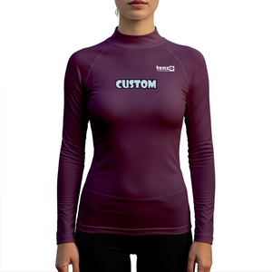 2025 directo de fábrica OEM ODM personalizado de manga larga personalizado Color serigrafía Rash Guard compresión Surf camisa UPF50 - Product Image 2