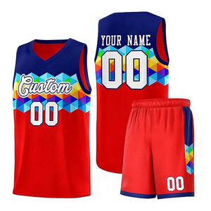 Más tamaño V cuello completo impreso hombres equipo Bsci poliéster ropa deportiva baloncesto conjunto venta al por mayor hombres usan uniforme de baloncesto - Product Image 5