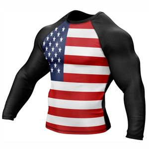 เสื้อบีบอัดสำหรับผู้ชายเสื้อ BJJ MMA สำหรับผดผื่นสั่งทำได้ - Product Image 3