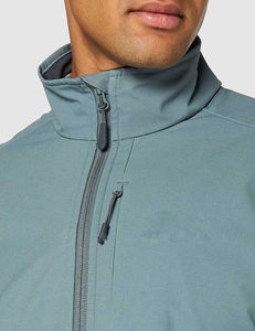 Veste de ski softshell pour homme avec capuche et fermeture éclair sur le devant, logo, imperméable, respirante, écologique, design tendance pour l'hiver - Product Image 5