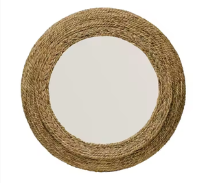 Cadre de miroir en jonc de mer moderne Décoration murale de haute qualité Écologique Fait à la main Vente en gros pour salle de bain et décoration intérieure - Product Image 5