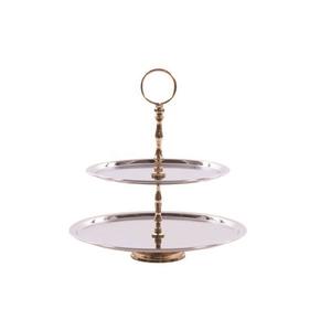 Soporte de aluminio para pasteles con forma personalizada más vendido, plato de pastel plegable de un solo nivel para servir pasteles, soporte de Metal - Product Image 3