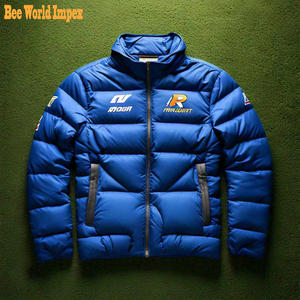 Chaqueta acolchada táctica personalizable con cremallera completa para hombre, carrito de carreras de Kart, cortavientos de invierno con capucha ligera, precio al por mayor de fútbol - Product Image 6