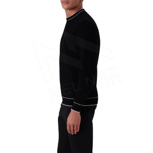 Pull-over à logo personnalisé de style décontracté pour hommes/Pull sur mesure respirant et tricoté pour hommes - Product Image 3