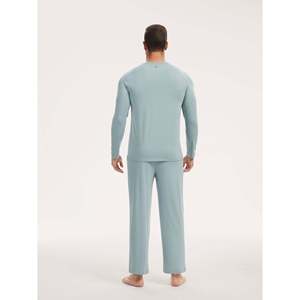 Custom Premium <b>Men's</b> Long <b>Pajama</b> <b>Set</b> Comfortable Casual Home Wear Bamboo Cotton Silk Size XL <b>for</b> Spring Season Customizable Logo - Product Image 5