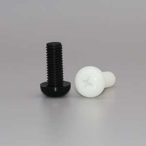 <strong>Nylon</strong> PA66 White and Black M2 - M12 DIN 7985 Plastic Round Head <strong>Screws</strong> and Bolts - Product Image 1