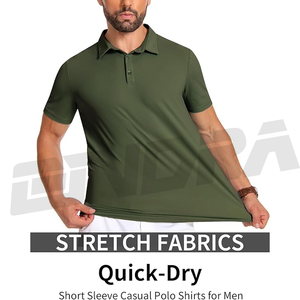 เสื้อโปโลอินเทรนด์สำหรับผู้ชายมีสไตล์ทำจากผ้านุ่มระบายอากาศได้ดีดูทันสมัยเหมาะสำหรับธุรกิจลำลองและกอล์ฟ - Product Image 3